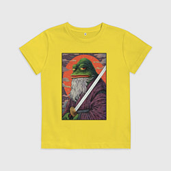 Футболка хлопковая детская Pepe samurai, цвет: желтый
