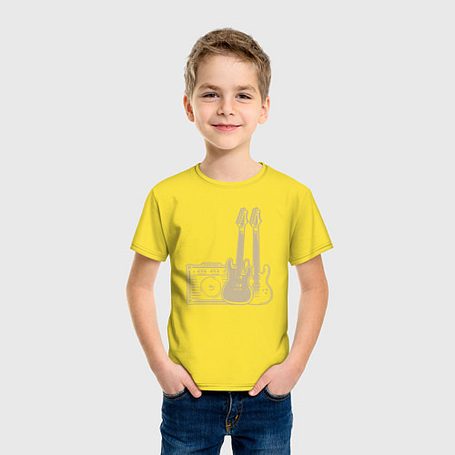 Детская футболка Rock life / Желтый – фото 3