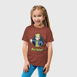 Футболка хлопковая детская Burnout - vault boy, цвет: кирпичный — фото 2