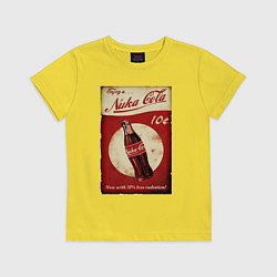 Футболка хлопковая детская Nuka cola price, цвет: желтый