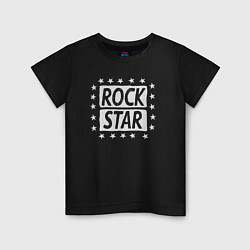 Футболка хлопковая детская Star rock, цвет: черный