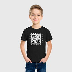 Футболка хлопковая детская Star rock, цвет: черный — фото 2