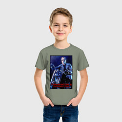 Футболка хлопковая детская T2 - Arnold, цвет: авокадо — фото 2