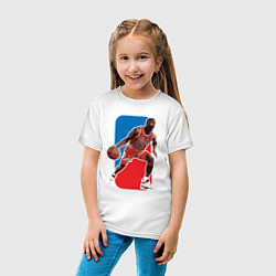 Футболка хлопковая детская Jordan play, цвет: белый — фото 2