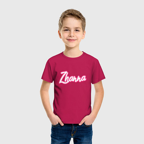 Детская футболка Жанна в стиле барби / Маджента – фото 3