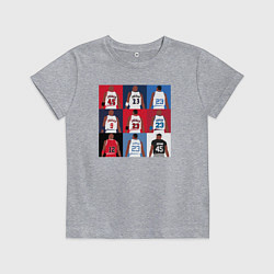 Футболка хлопковая детская Jordan plays, цвет: меланж