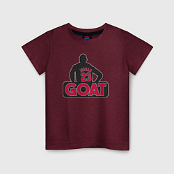 Футболка хлопковая детская Jordan goat, цвет: меланж-бордовый