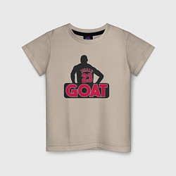 Футболка хлопковая детская Jordan goat, цвет: миндальный