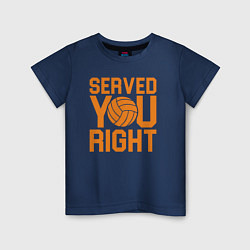 Футболка хлопковая детская Served you right, цвет: тёмно-синий