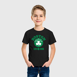 Футболка хлопковая детская Boston Celtics 1986, цвет: черный — фото 2