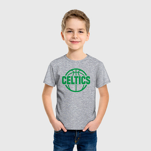 Детская футболка Celtics ball / Меланж – фото 3