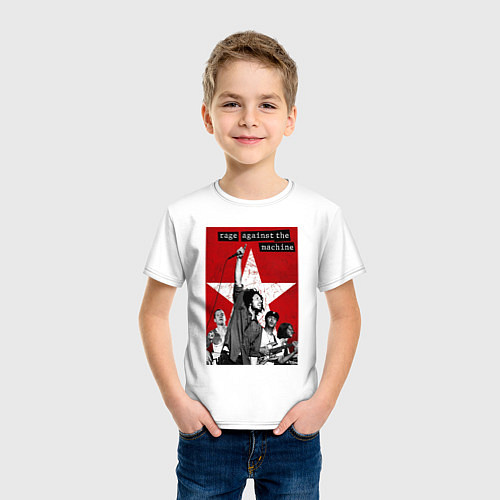 Детская футболка Rage Against the Machine - group / Белый – фото 3