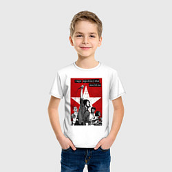 Футболка хлопковая детская Rage Against the Machine - group, цвет: белый — фото 2