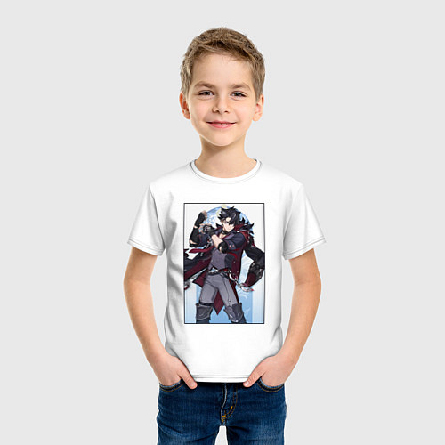 Детская футболка Ризли Геншин импакт / Белый – фото 3