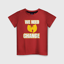 Футболка хлопковая детская We need change, цвет: красный