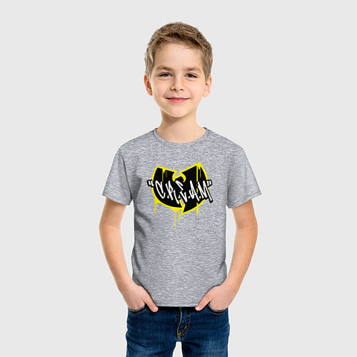 Детская футболка Wu-Tang cream / Меланж – фото 3