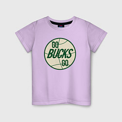 Футболка хлопковая детская Go bucks go, цвет: лаванда