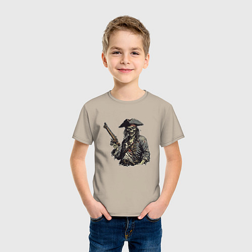 Детская футболка Призрачный пират / Миндальный – фото 3