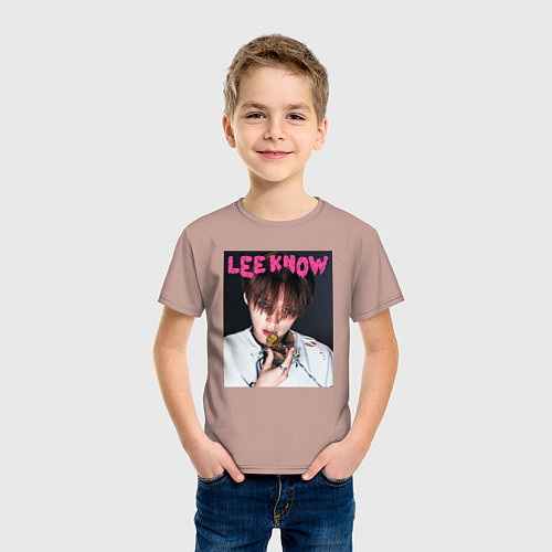 Детская футболка Lee Know Rock Star Stray Kids / Пыльно-розовый – фото 3