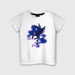 Футболка хлопковая детская Принцесса Луна из My Little Pony в кино, цвет: белый