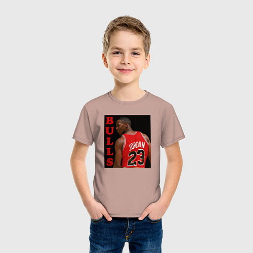 Детская футболка Bulls Jordan / Пыльно-розовый – фото 3