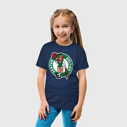 Футболка хлопковая детская Boston Celtics girl, цвет: тёмно-синий — фото 2