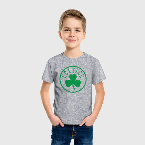 Детская футболка Boston Celtics clover / Меланж – фото 3