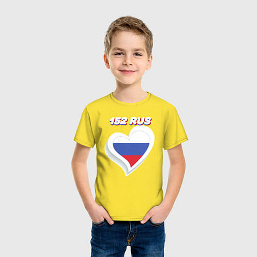 Детская футболка 152 регион Нижегородская область / Желтый – фото 3