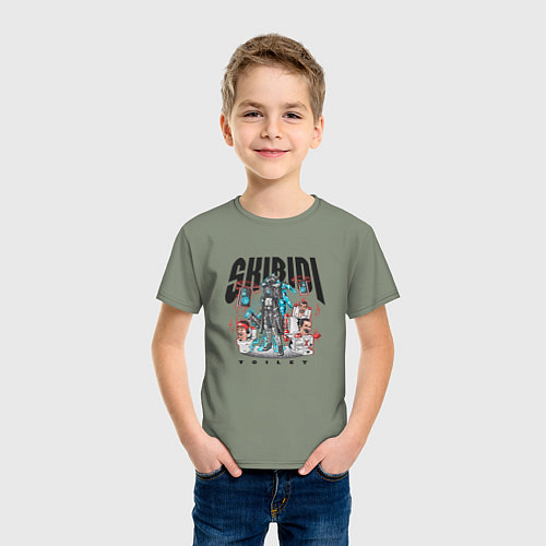 Детская футболка Скибиди туалет и титан / Авокадо – фото 3