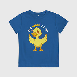 Футболка хлопковая детская Duck quack, цвет: синий