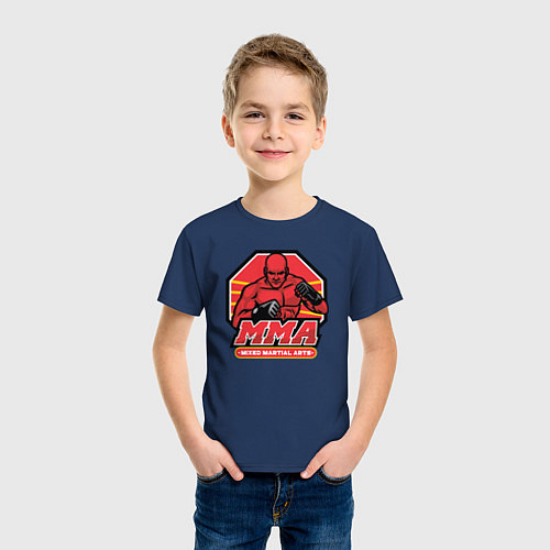 Детская футболка MMA fighter / Тёмно-синий – фото 3