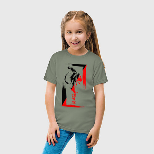 Детская футболка Боевые искуства black and red / Авокадо – фото 4