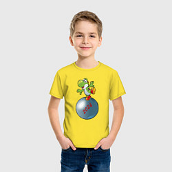 Футболка хлопковая детская Дракон на шаре 2024, цвет: желтый — фото 2
