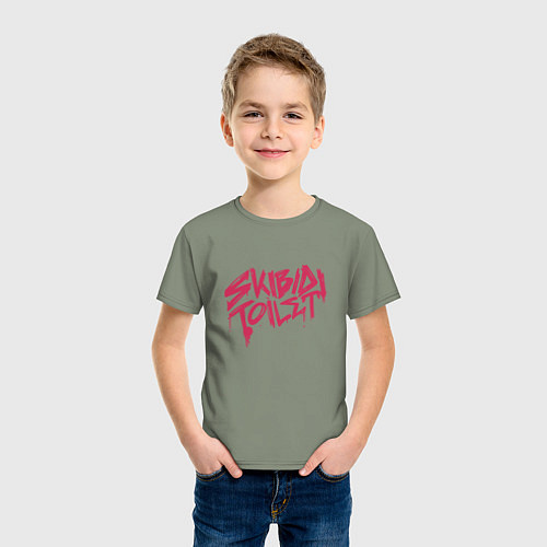 Детская футболка Скибиди туалет граффити / Авокадо – фото 3