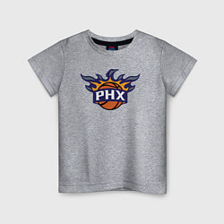 Футболка хлопковая детская Phoenix Suns fire, цвет: меланж