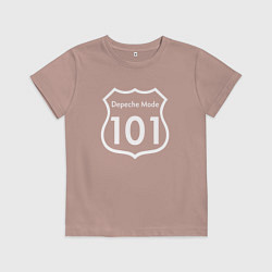 Футболка хлопковая детская Depeche Mode - 101, цвет: пыльно-розовый