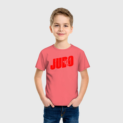 Детская футболка Judo red / Коралловый – фото 3