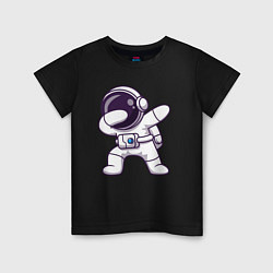 Футболка хлопковая детская Космонавт dab, цвет: черный