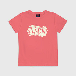 Футболка хлопковая детская Dimension, цвет: коралловый