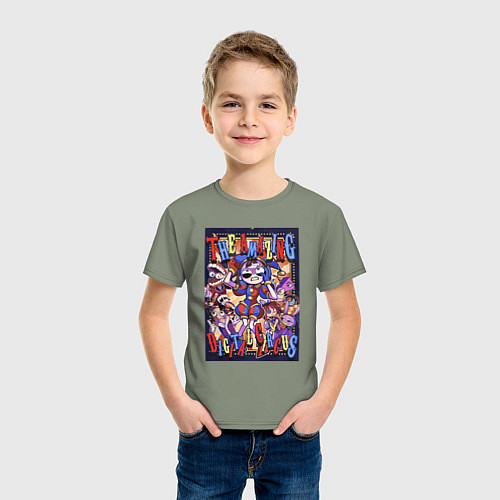 Детская футболка Удивительный цифровой цирк в сборе / Авокадо – фото 3