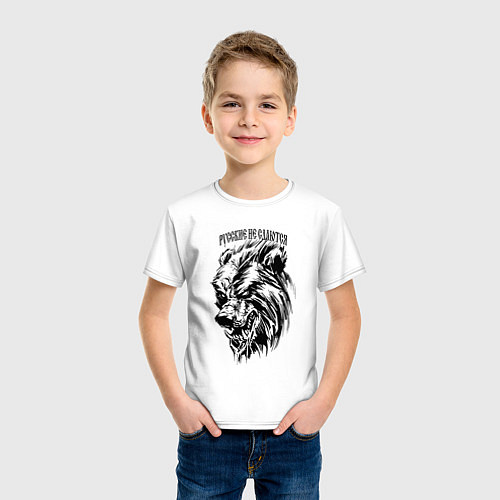 Детская футболка Русские не сдаются / Белый – фото 3