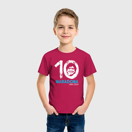 Детская футболка Maradona 10 / Маджента – фото 3