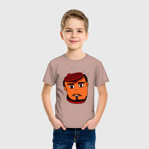 Детская футболка Грустная банка / Пыльно-розовый – фото 3