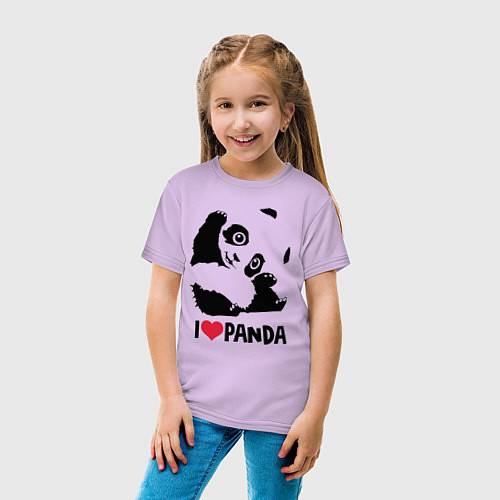 Детская футболка I love panda / Лаванда – фото 4