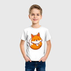 Футболка хлопковая детская Orange fox, цвет: белый — фото 2