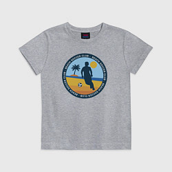 Футболка хлопковая детская Beach soccer club, цвет: меланж