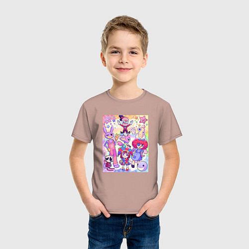 Детская футболка The amazing digital circus together / Пыльно-розовый – фото 3
