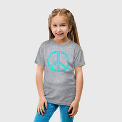 Футболка хлопковая детская Peace life, цвет: меланж — фото 2