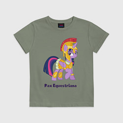 Футболка хлопковая детская Римская Твайлайт Спаркл, цвет: авокадо