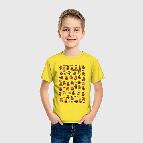 Детская футболка Мишки-персонажи из слово пацана / Желтый – фото 3